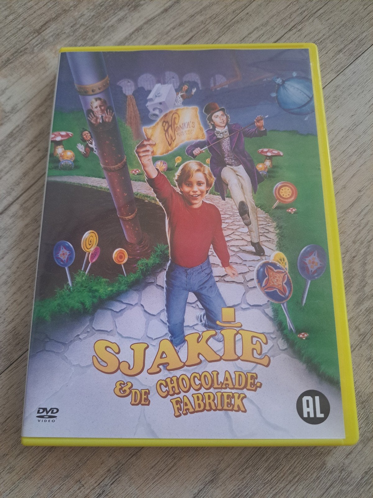 Sjakie en de Chocoladefabriek DVD - Klassieke Film, Gebruikt, Spaans, Alle leeftijden, Ophalen of Verzenden
