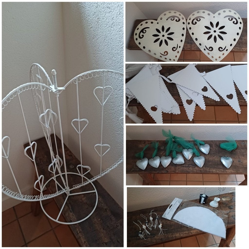 TROUWACCESSOIRES, versieringen voor binnen en buiten., Ophalen of Verzenden, Zo goed als nieuw, Versiering, Geboorte of Huwelijk