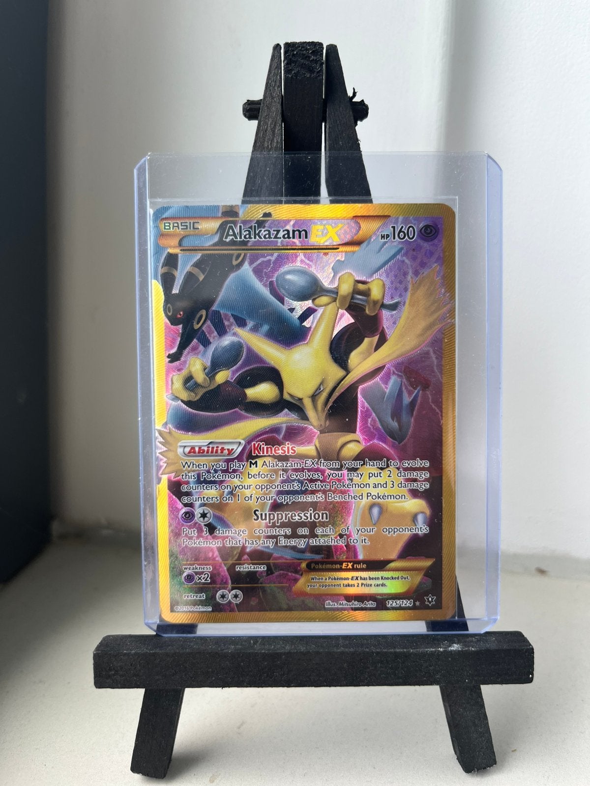 Alakazam EX 125/124, Ophalen of Verzenden, Zo goed als nieuw