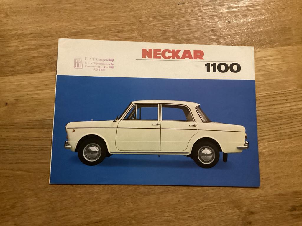 Neckar 1100 Folder - Zeldzaam Auto Brochure, Ophalen of Verzenden, Gelezen, Overige merken