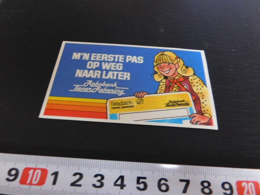 sticker RABOBANK Tiener Rekening M'n eerste pas KJ656 *, Verzamelen, Stickers, Ophalen, Zo goed als nieuw