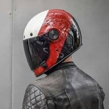 Bell Bullitt Triple Threat Red/Black – Maat L – NETTE STAAT, Motoren, Kleding | Motorhelmen, Ophalen of Verzenden, Tweedehands