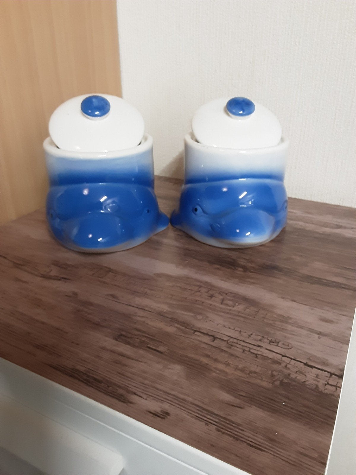 2 voorraadpotten Dolfijn, Huis en Inrichting, Ophalen, Zo goed als nieuw, Overige stijlen, Overige typen