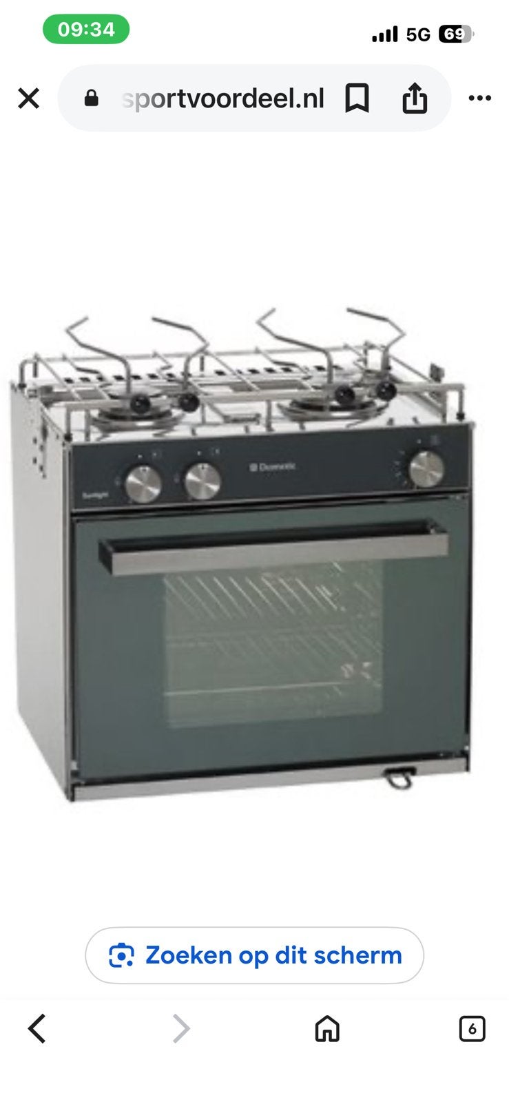 Dometic CUA354MK Gasfornuis met Oven - Zo goed als nieuw, Ophalen, Grill, 3 kookzones of minder, Zo goed als nieuw