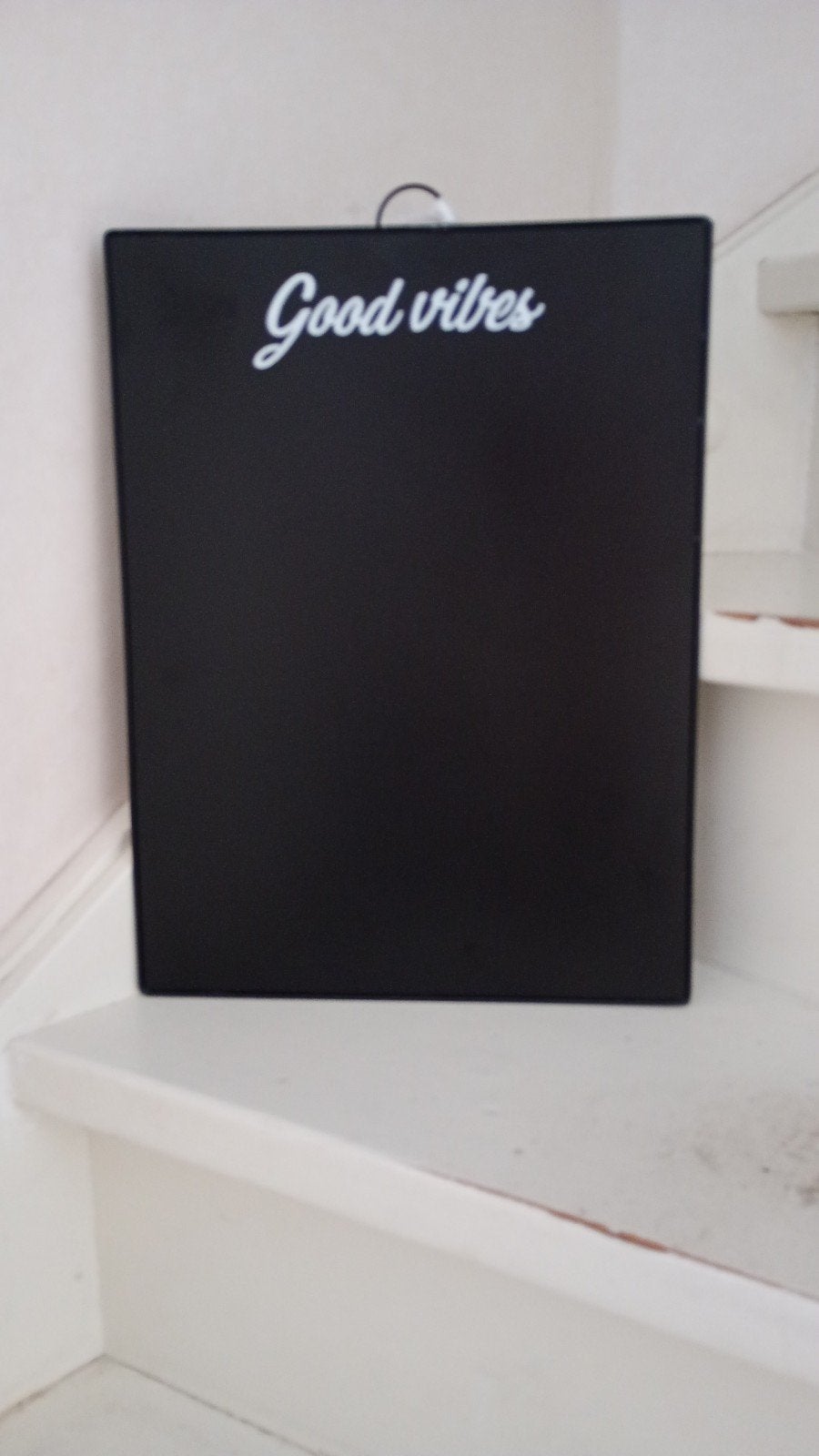 Nieuw metalen krijtbord met krijtje - Good vibes, Ophalen of Verzenden
