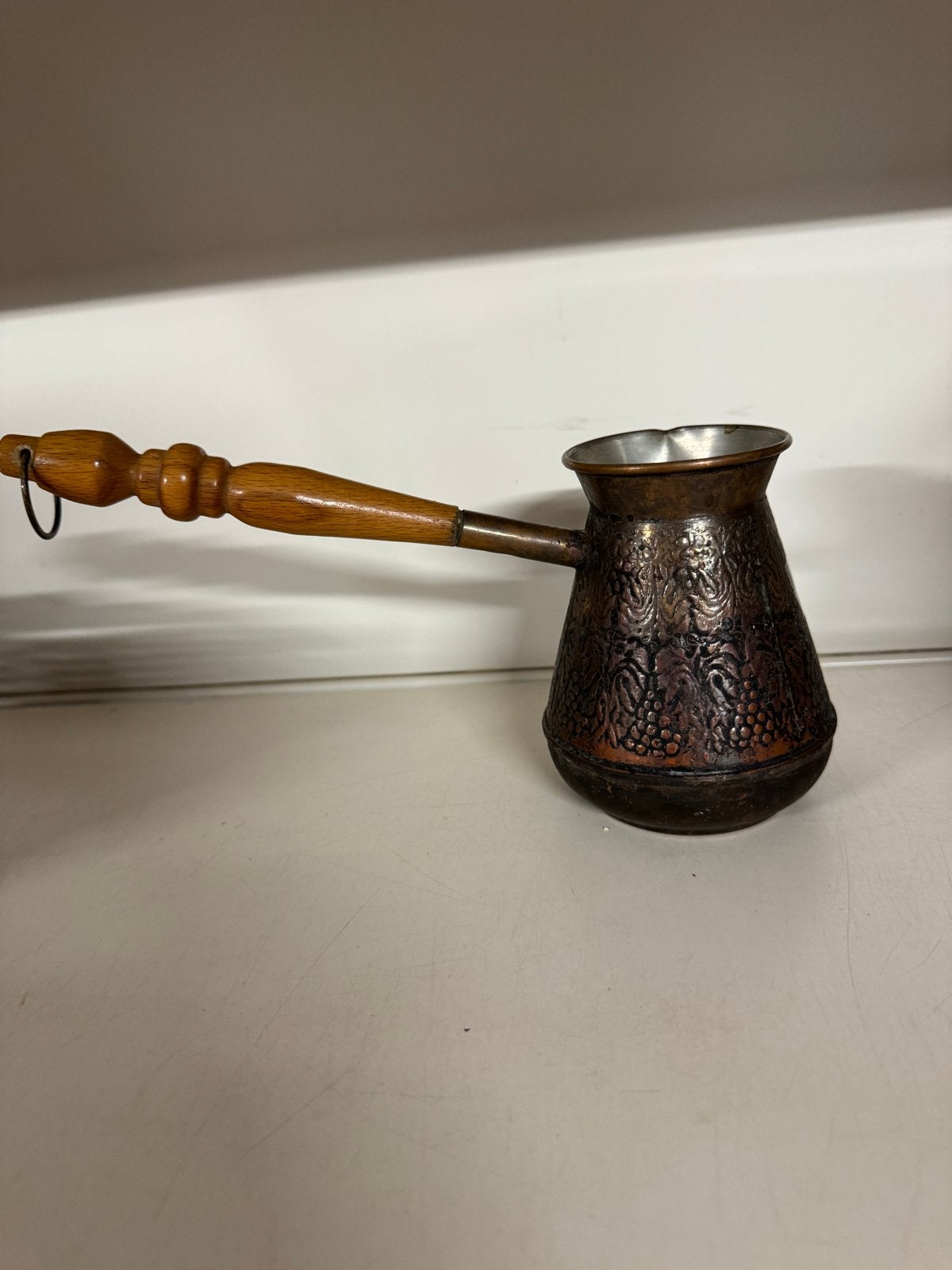 Antieke Koperen Turkse Koffiepot (Cezve), Antiek en Kunst, Antiek | Koper en Brons, Ophalen of Verzenden, Koper
