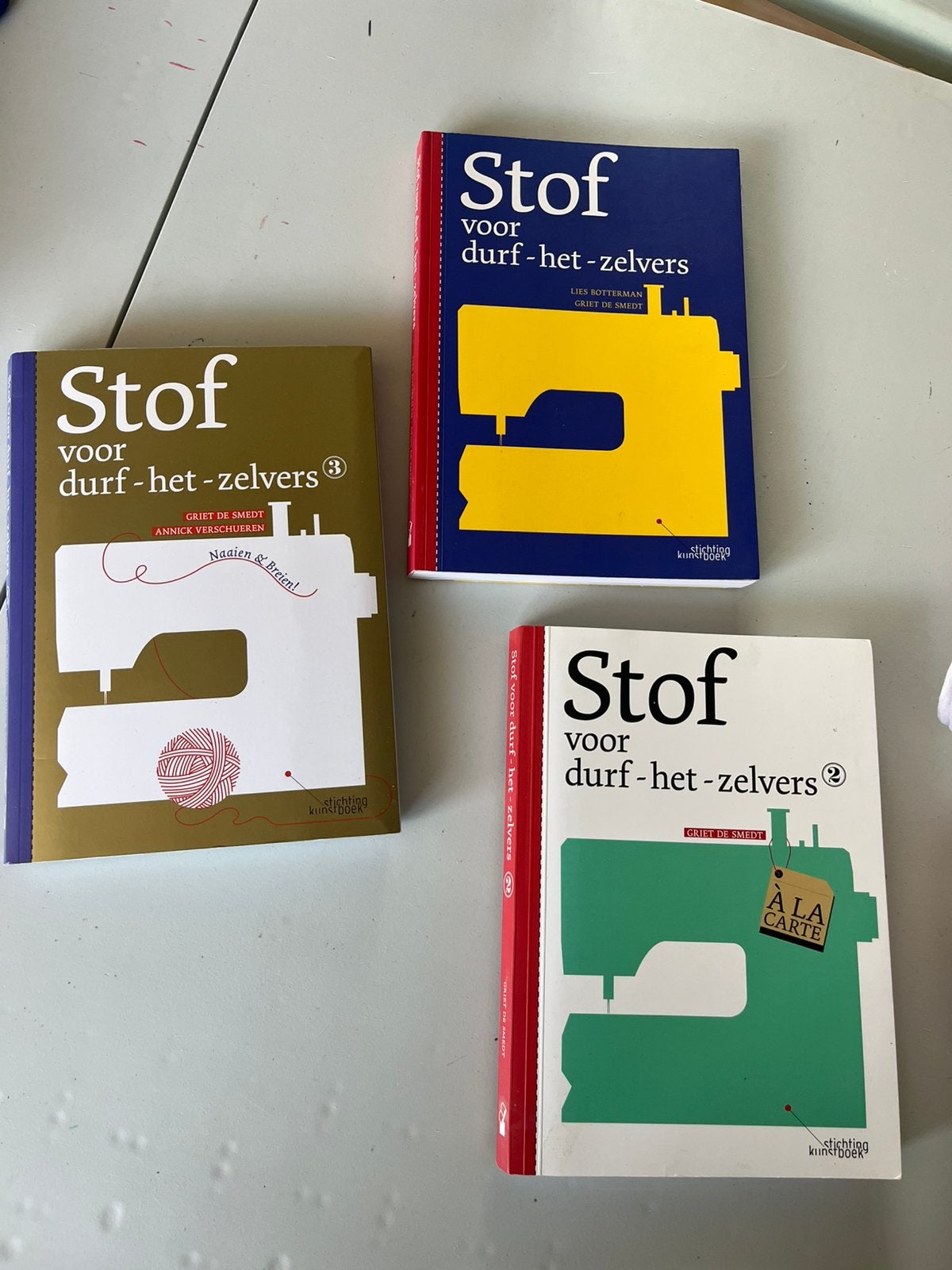 Griet De Smedt - Stof voor durf-het-zelvers deel 1,2 en 3, Boeken, Ophalen of Verzenden, Zo goed als nieuw, Tekenen en Schilderen
