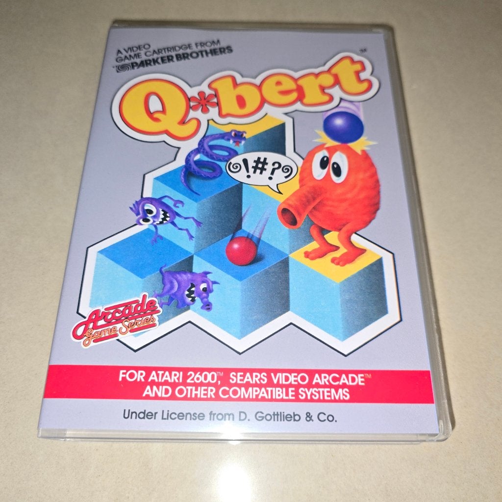 Q-Bert Atari 2600 Game Case, Spelcomputers en Games, Avontuur en Actie, Verzenden, 1 speler, Zo goed als nieuw