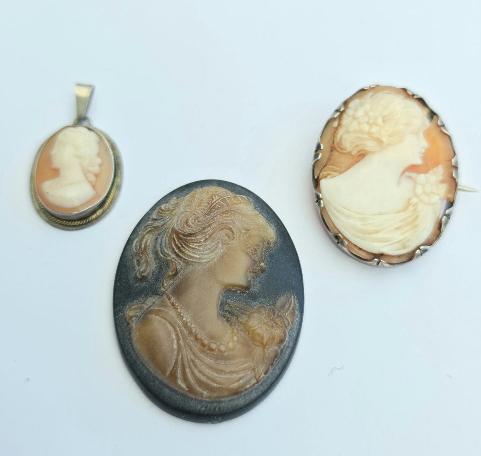 3 Camee', Verzenden, Zilver, Ring