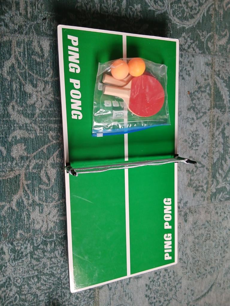 Kleine pingpong tafel compleet, Ophalen, Zo goed als nieuw, Overige typen, Inklapbaar