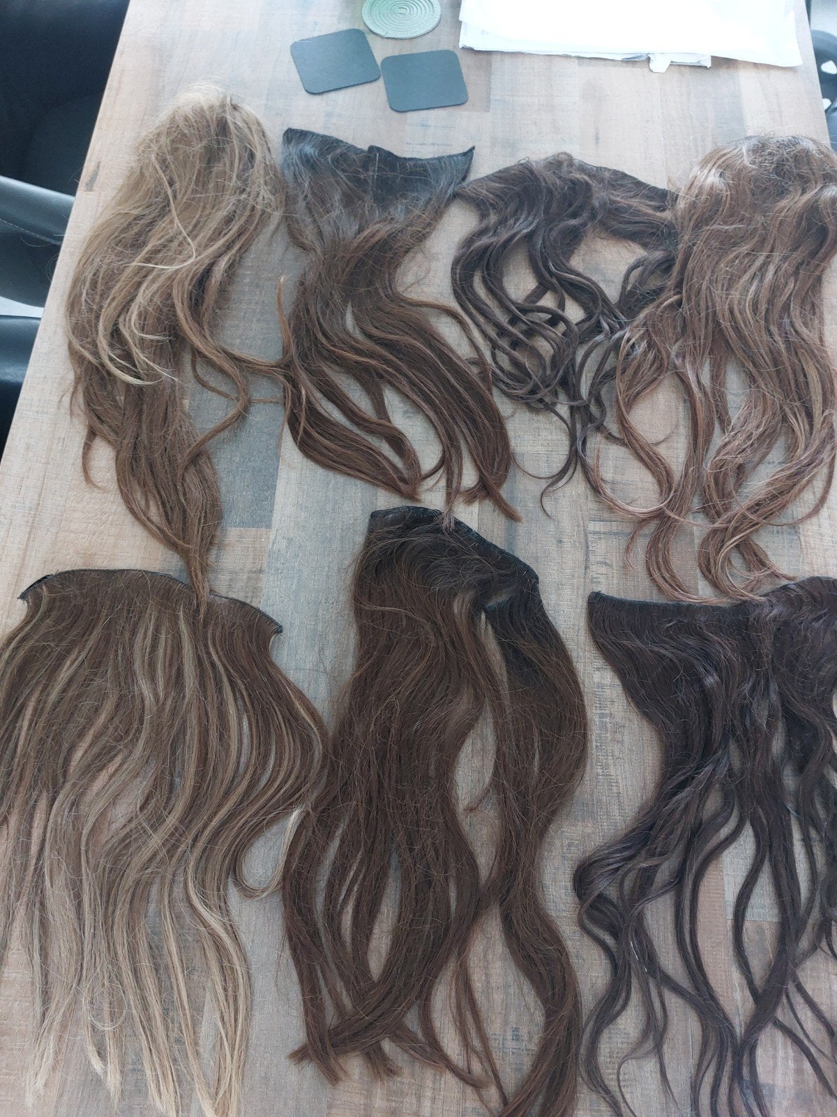 Pruik en haarstukken - diverse lengtes en kleuren, Ophalen of Verzenden, Gebruikt, Pruik of Haarverlenging