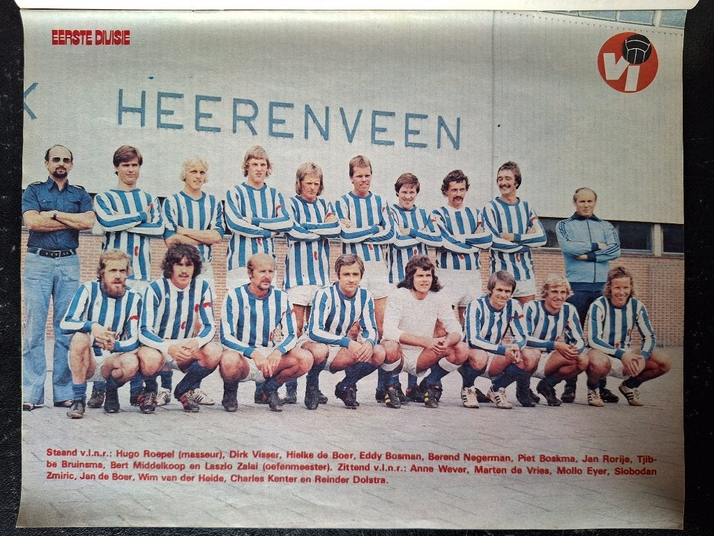 Unieke oude poster SC Heerenveen (jaren '70), Verzamelen, Ophalen of Verzenden, Zo goed als nieuw, Overige binnenlandse clubs