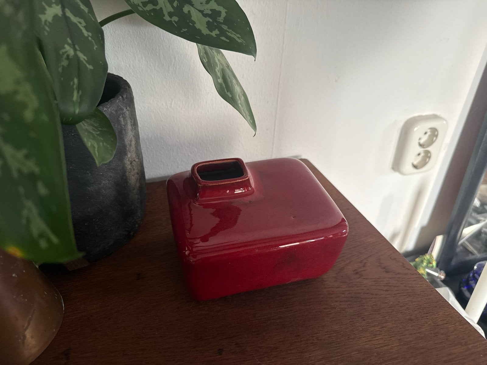 Chimney vaas keramiek vintage jaren 60 ikebena, Ophalen of Verzenden