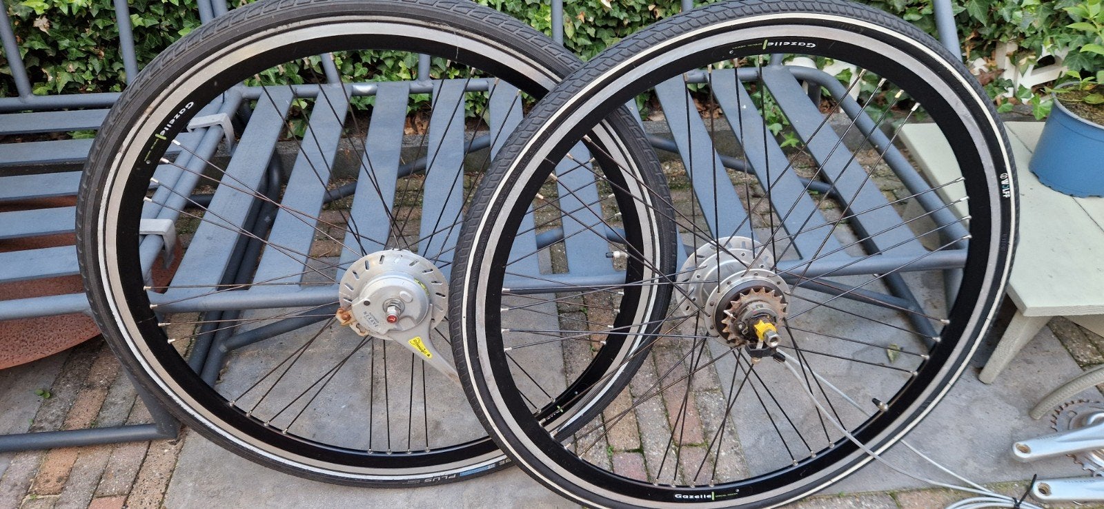 Shimano Nexus 8-speed wielen, remmen en ..., Fietsen en Brommers, Fietsonderdelen, Gebruikt, Aluminium, Shimano, Stadsfiets