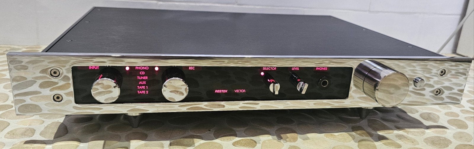 Thorens Restek pre amp juweel,verchroomd, re capped,subliem!, Overige merken, Refurbished, Ophalen of Verzenden, Restek Thorens