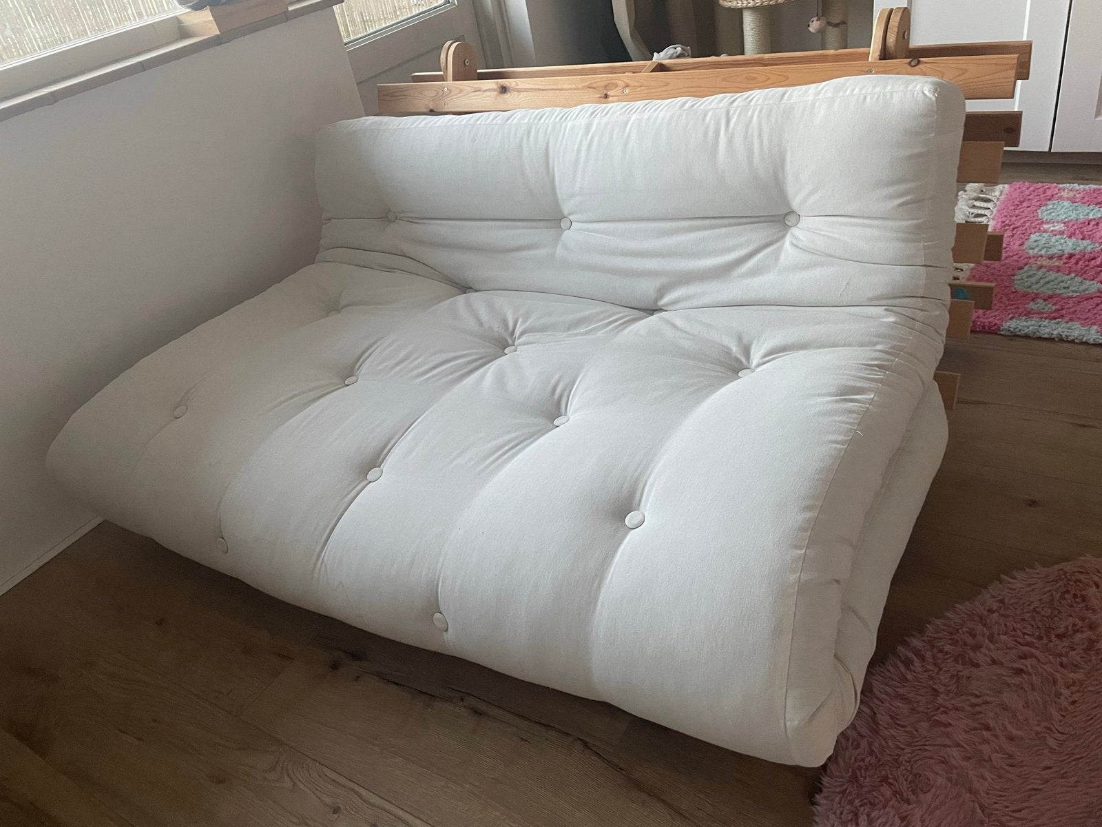 Karup design Futonbank - Goede staat, lichte theevlek, Ophalen, Gebruikt, Wit, Tweepersoons