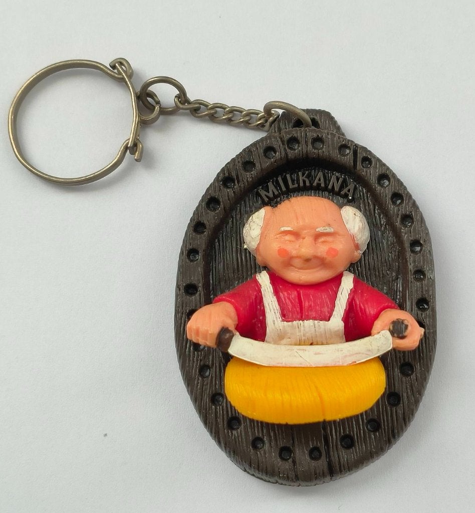 Milkana kaas sleutelhanger (rood), Ophalen of Verzenden, Zo goed als nieuw, Merk