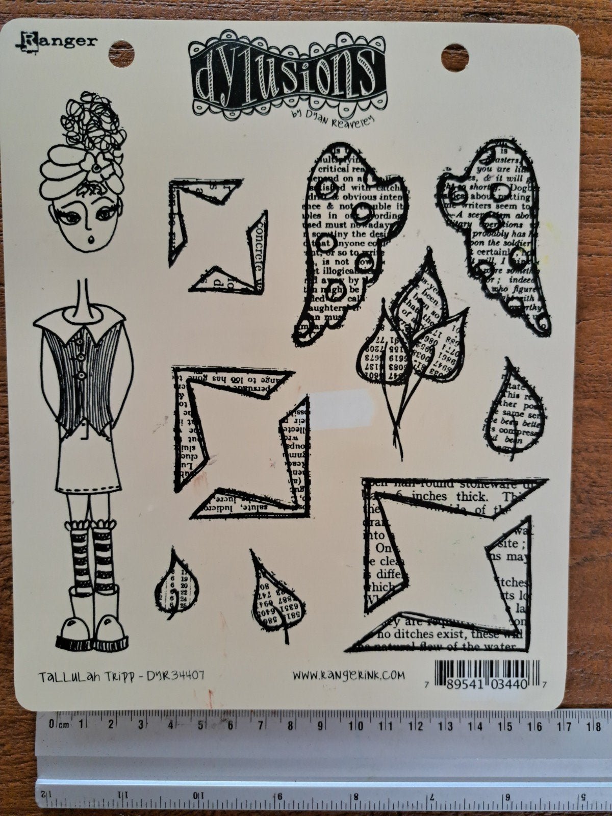 DYLUSIONS STEMPEL TALLULAH TRIPP DYR34407 ART JOURNALING 
De, Ophalen of Verzenden, Zo goed als nieuw, EZ-mounted stempel