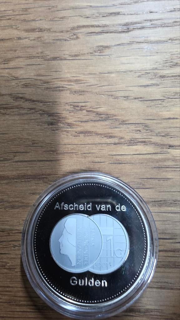 Afscheid van de Gulden -  herdenkingsmunt, Postzegels en Munten, Munten | Nederland, Losse munt, 1 gulden, Koningin Beatrix, Ophalen of Verzenden