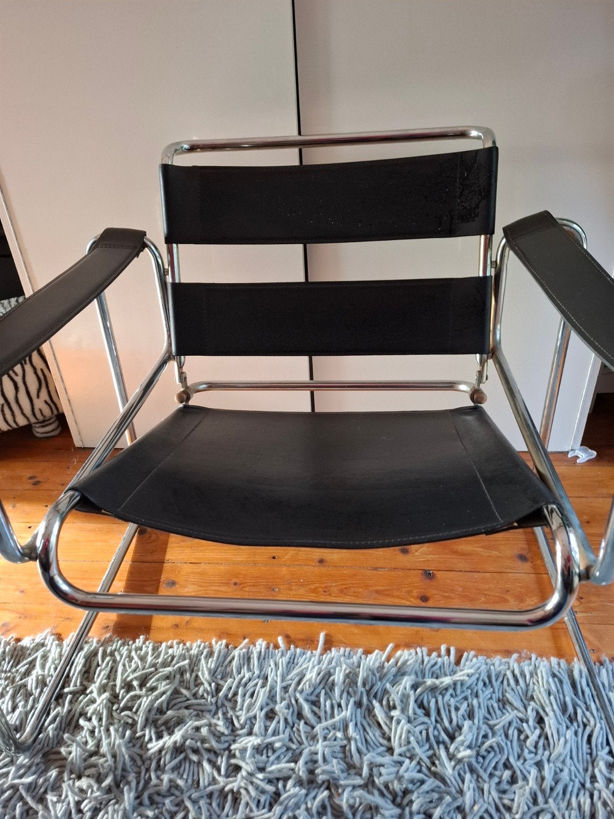 design vintage marcel breuer stoel/ wassily., Ophalen, Gebruikt