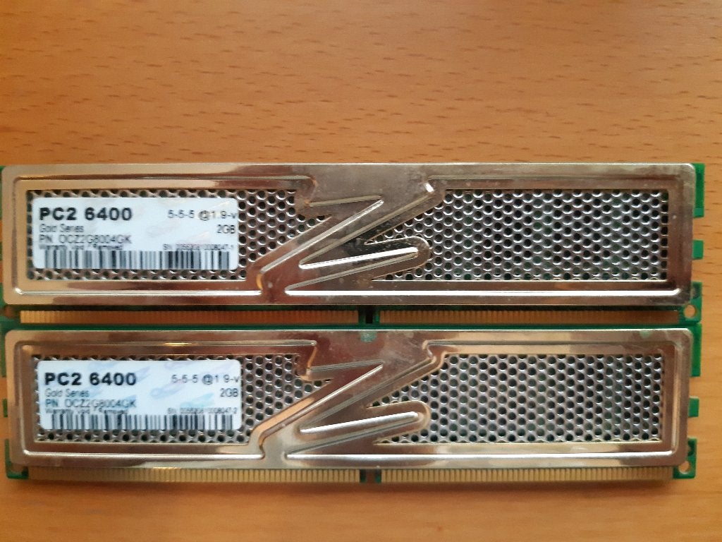 OCZ DDR-2 2x2 GB DIMM, Gebruikt, Ophalen of Verzenden, DDR2, Desktop