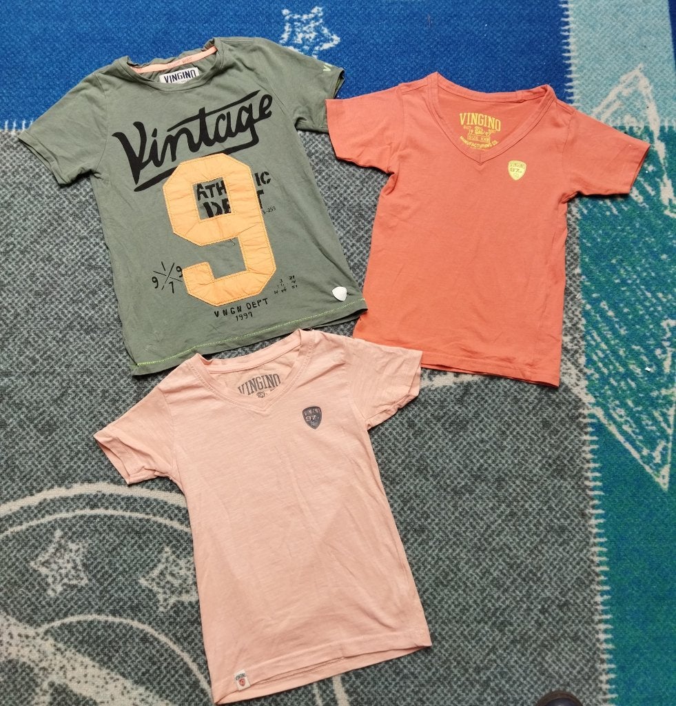 Shirts Vingino En Melrose Maat 116, Kinderen en Baby's, Kinderkleding | Maat 116, Ophalen of Verzenden, Zo goed als nieuw, Vingino