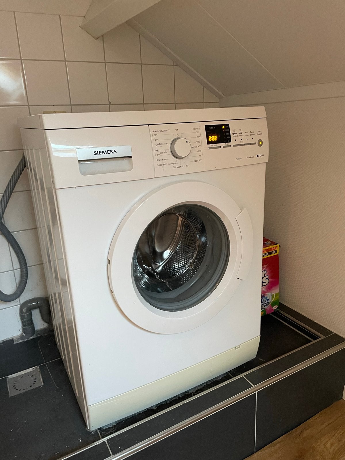 Siemens WM14E327 Wasmachine - 6kg, 1400 toeren, Zuinig, Witgoed en Apparatuur, Wasmachines, Ophalen, Gebruikt, 85 tot 90 cm, 1200 tot 1600 toeren