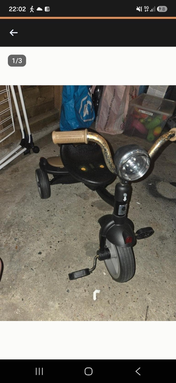 Puck 3wieler fiets, Ophalen