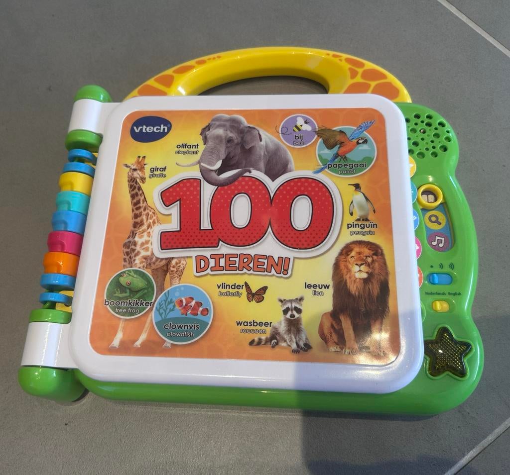 VTech 100 Dierenboek - Interactief Leerboek, Ophalen, Nieuw, Taal en Lezen, Met licht