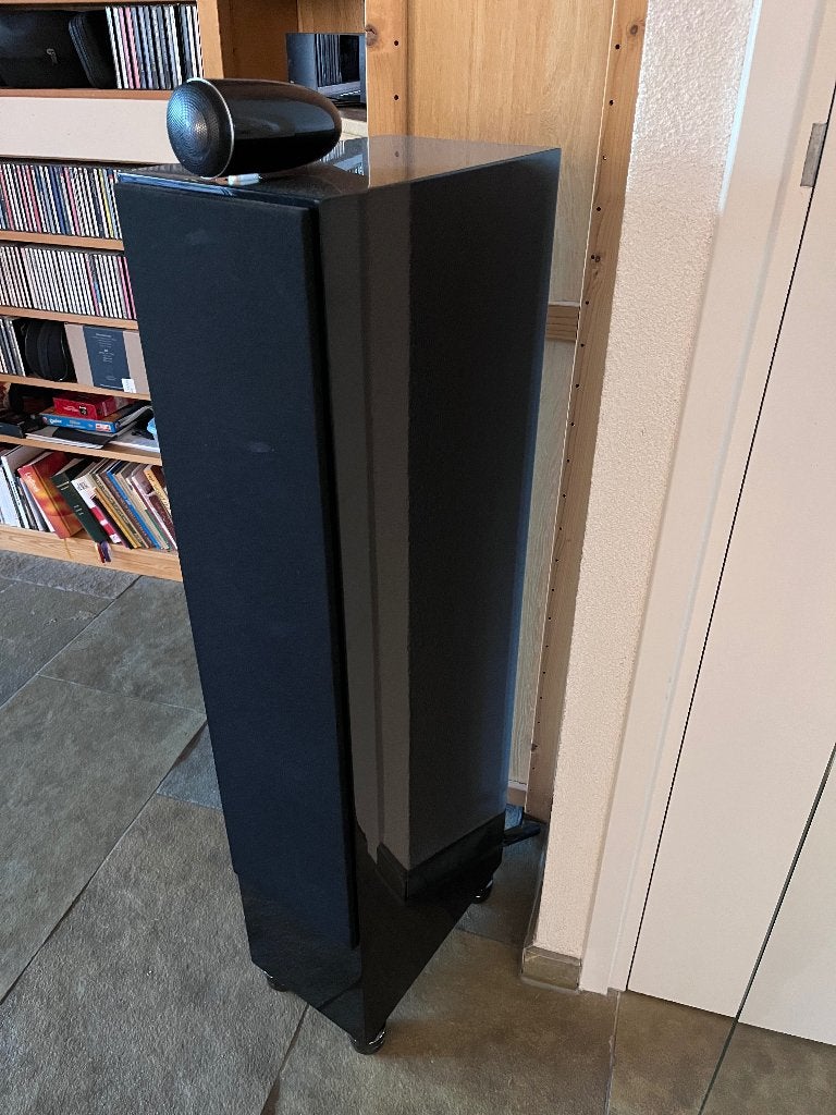 Bowers & Wilkins CM10S2 zwart pianolak B&W CM10 S2, Ophalen, Zo goed als nieuw, Vloerstaande luidspreker, Bowers & Wilkins (B&W)