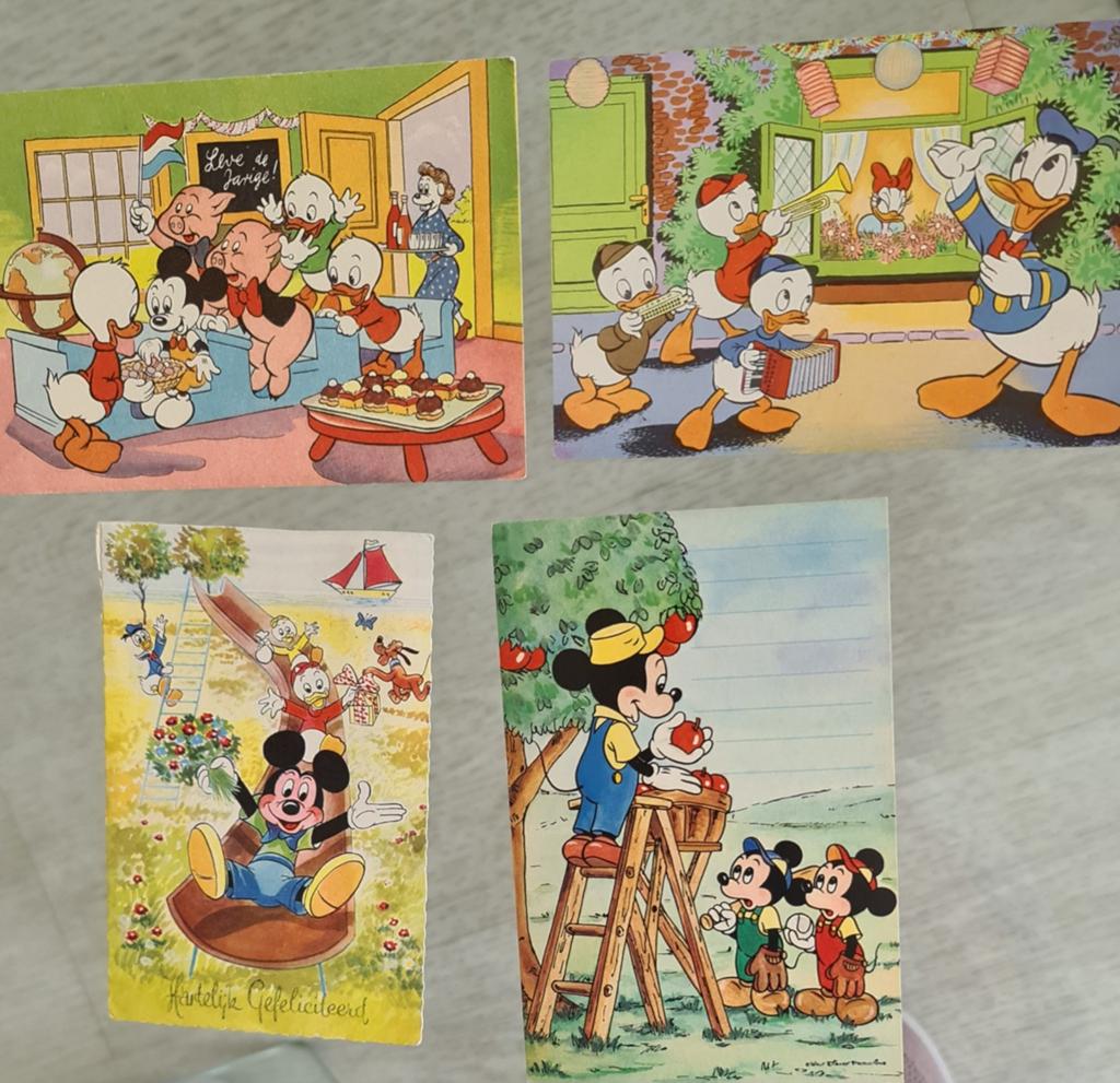 4x Disney kaarten, Ophalen of Verzenden, 1980 tot heden, Sterren en Beroemdheden