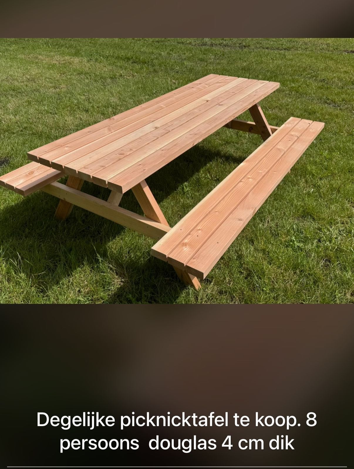 Robuuste douglas picknick tafel, Tuin en Terras, Ophalen, Nieuw, Rechthoekig, Hout