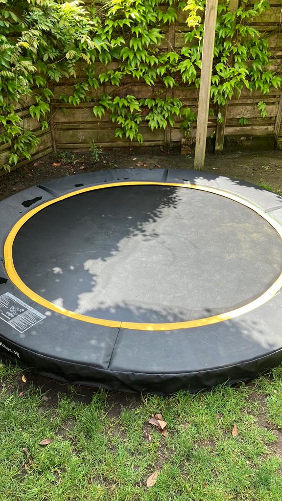 BERG InGround Trampoline 270cm met nieuwe buitenrand, Ophalen, Gebruikt