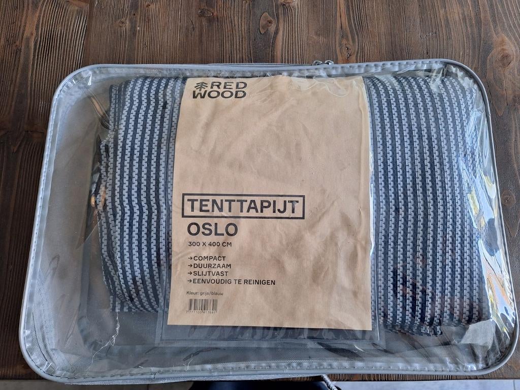 Tent/luifel tapijt - 1 keer gebruikt, Caravans en Kamperen, Ophalen, Zo goed als nieuw