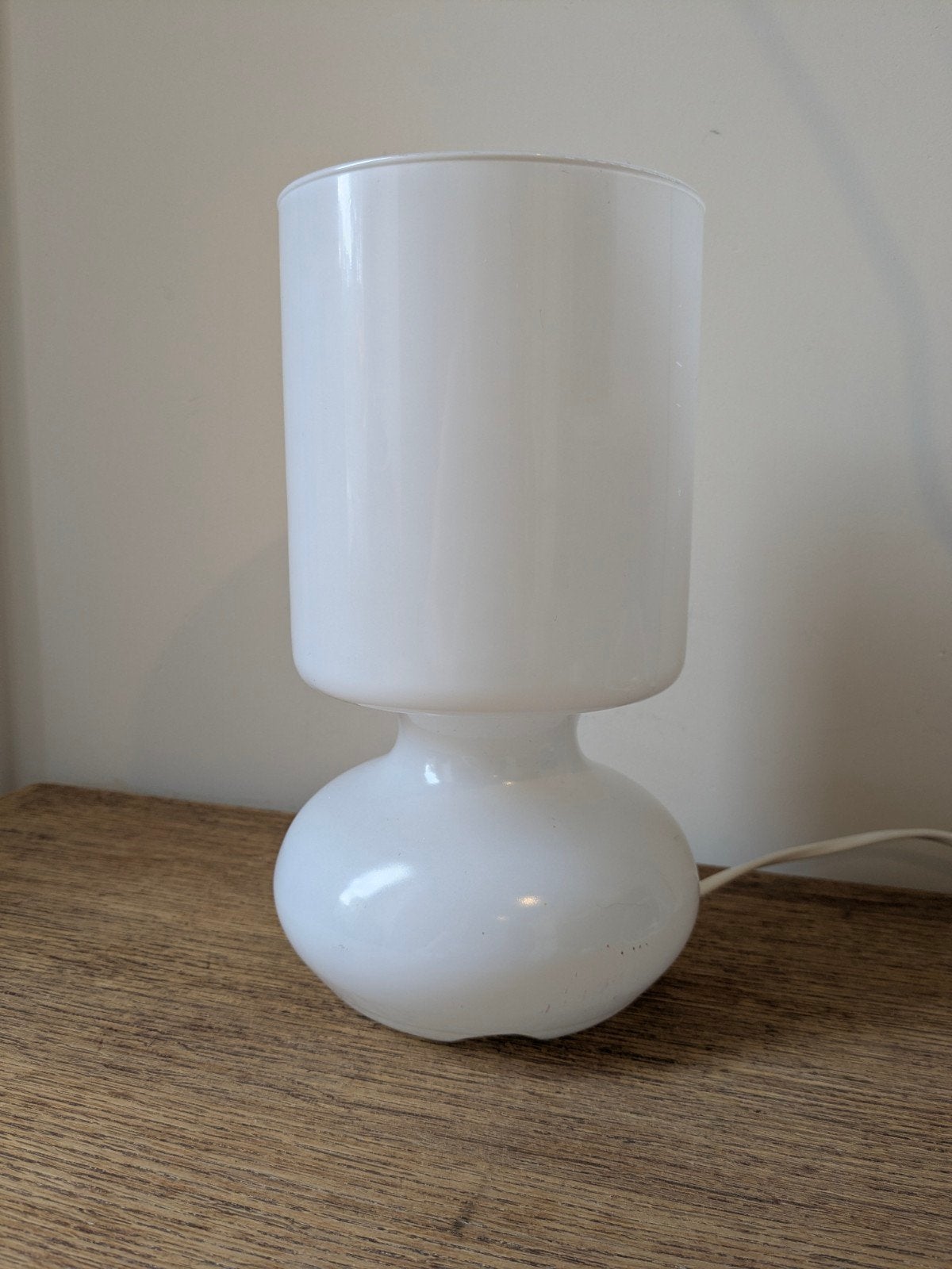 Vintage Ikea Lykta tafellamp, Huis en Inrichting, Lampen | Tafellampen, Ophalen, Vintage, Wit, Glas