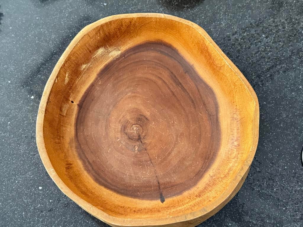 Houten boomstam schaal van Kinta 27-32 cm doorsnee, Ophalen, Gebruikt, Schaal, Overige vormen