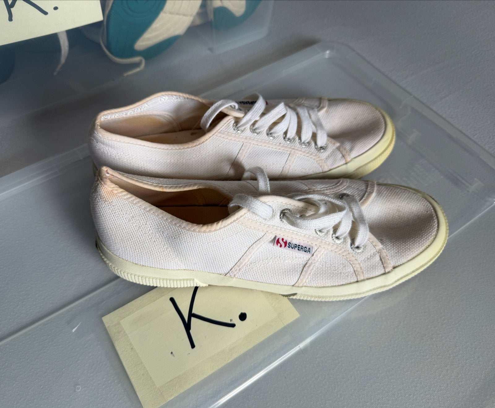 Superga sneakers maat 40 - wit, Ophalen of Verzenden, Gedragen, Beige, Sneakers of Gympen