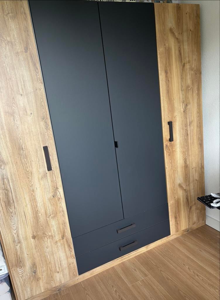 Kledingkast Stratum Naturel 180x199x58 - Eiken look, Ophalen, Gebruikt, 150 tot 200 cm, Overige houtsoorten