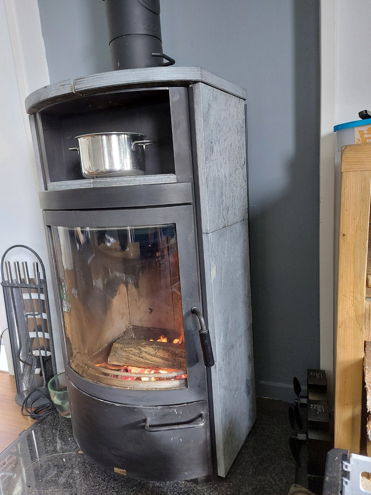Hout kachel, Huis en Inrichting, Ophalen, Gebruikt, Houtkachel, Vrijstaand