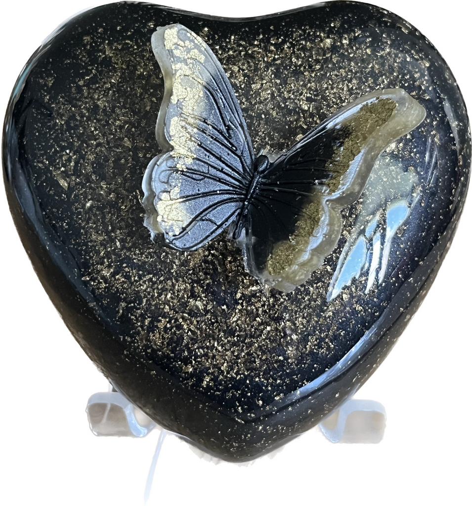Ashart mini-urn. Gegoten met epoxy, handwerk, Ophalen of Verzenden