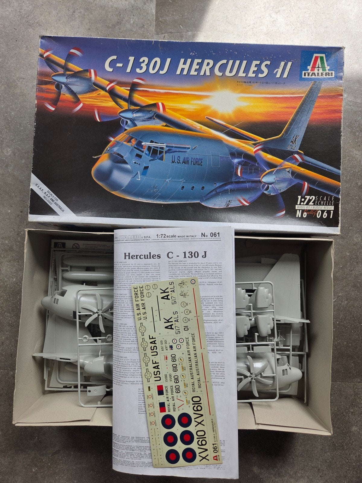 Italeri C-130J Hercules II schaal 1:72 modelbouwkit, Ophalen of Verzenden