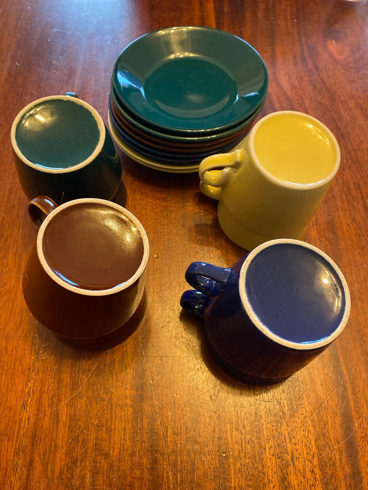 Iittala  Vintage kopjes en schotels - diverse kleuren, Ophalen, Gebruikt, Keramiek, Vintage