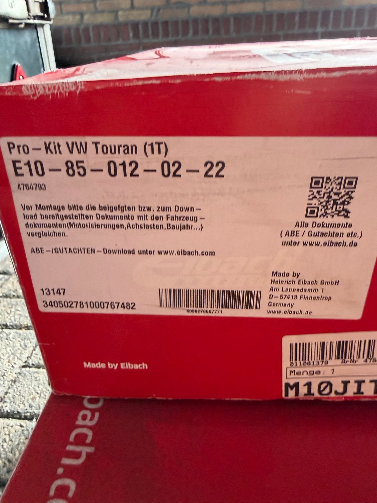 Eibach Pro-Kit Veren VW Touran (1T) E10-85-012-02-22, Auto-onderdelen, Ophalen of Verzenden, Nieuw, Volkswagen