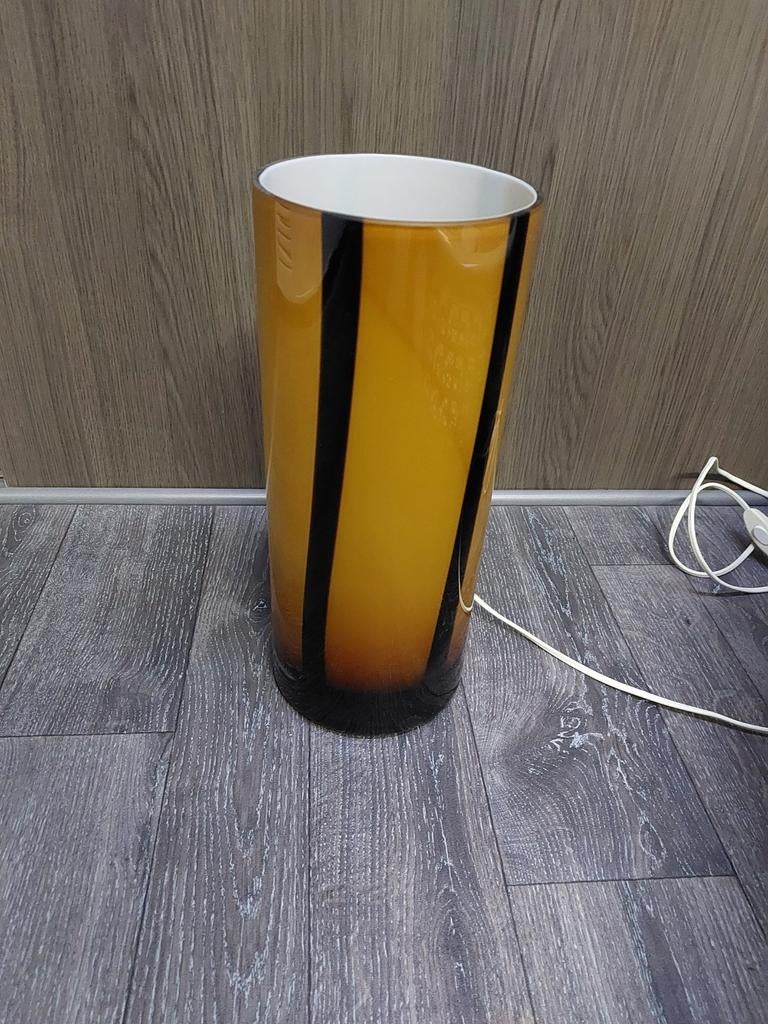 Murano glas vintage tafellamp Italië jaren 80 vintage, Ophalen, Zo goed als nieuw, Glas, Minder dan 50 cm