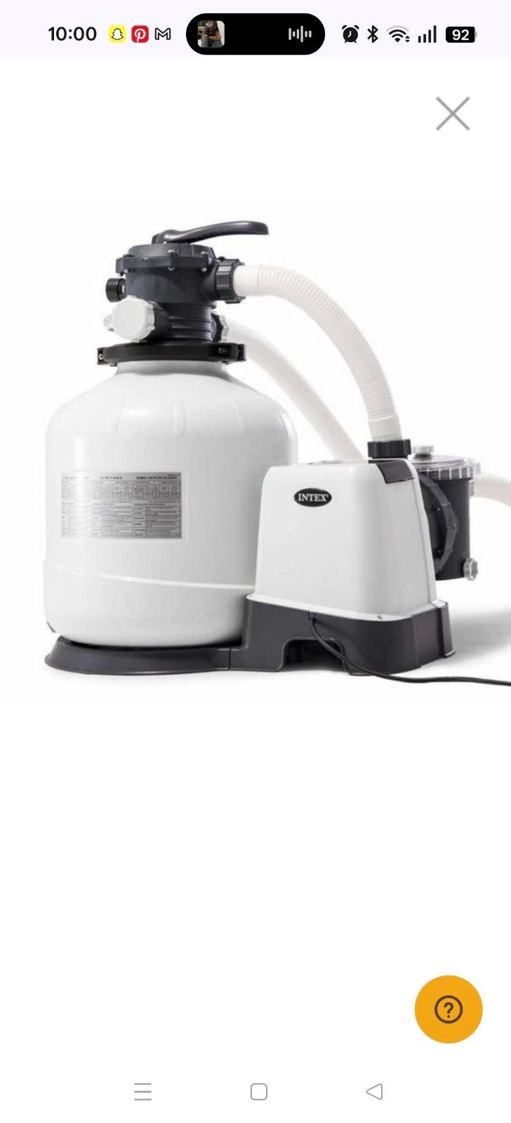 Intex Zandfilterpomp SF70220RC-2 voor Zwembaden, Tuin en Terras, Ophalen of Verzenden, Gebruikt, Zwembadpomp