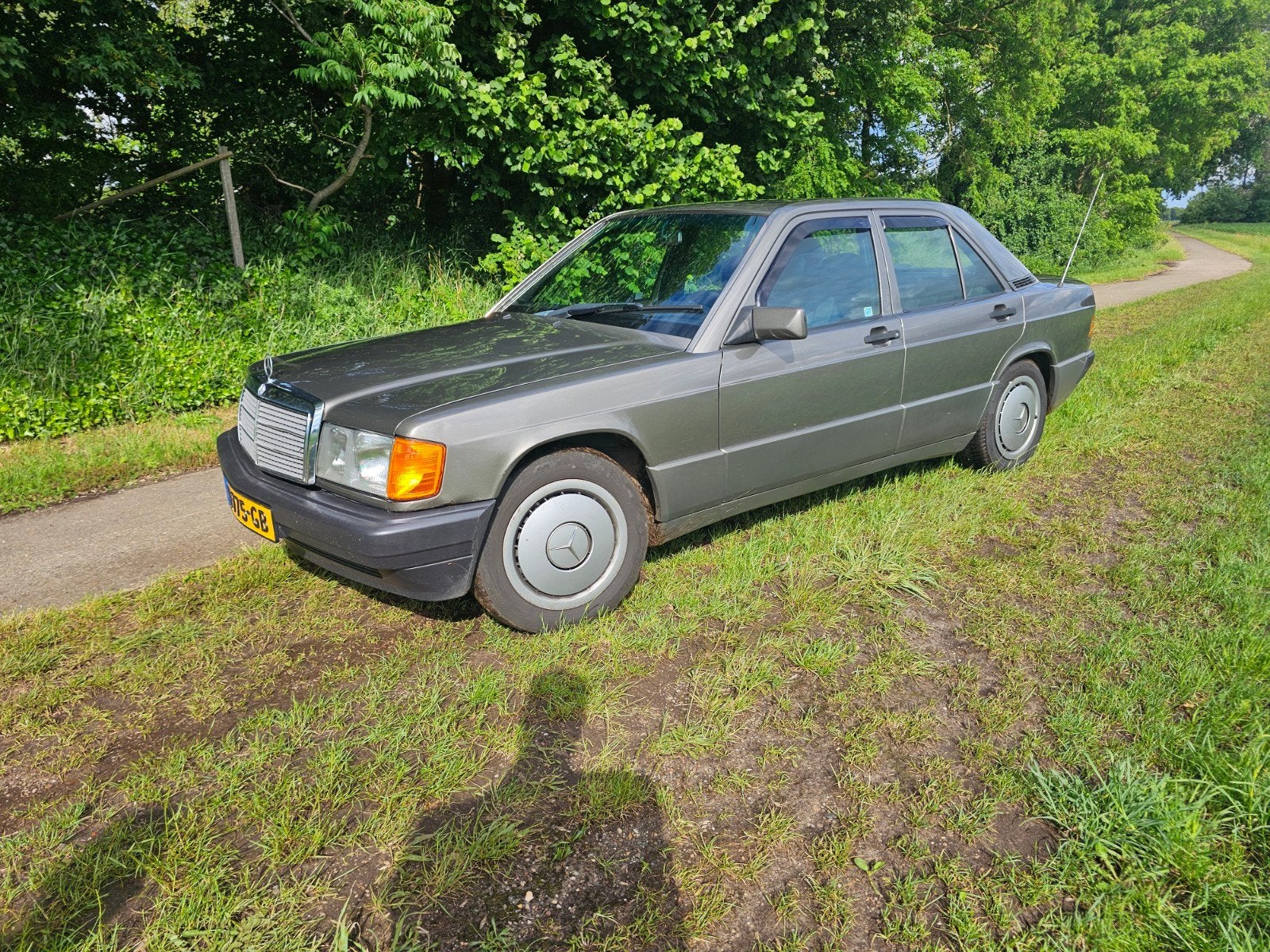 Mercedes-Benz 190e 2.3 1991 Metallic Grijs, Auto's, Zwart, 4 cilinders, Handgeschakeld, 2298 cc