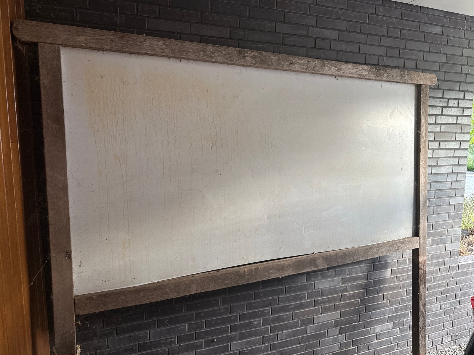 Houten frame voor reclame bord, Verzamelen, Ophalen, Gebruikt, Reclamebord