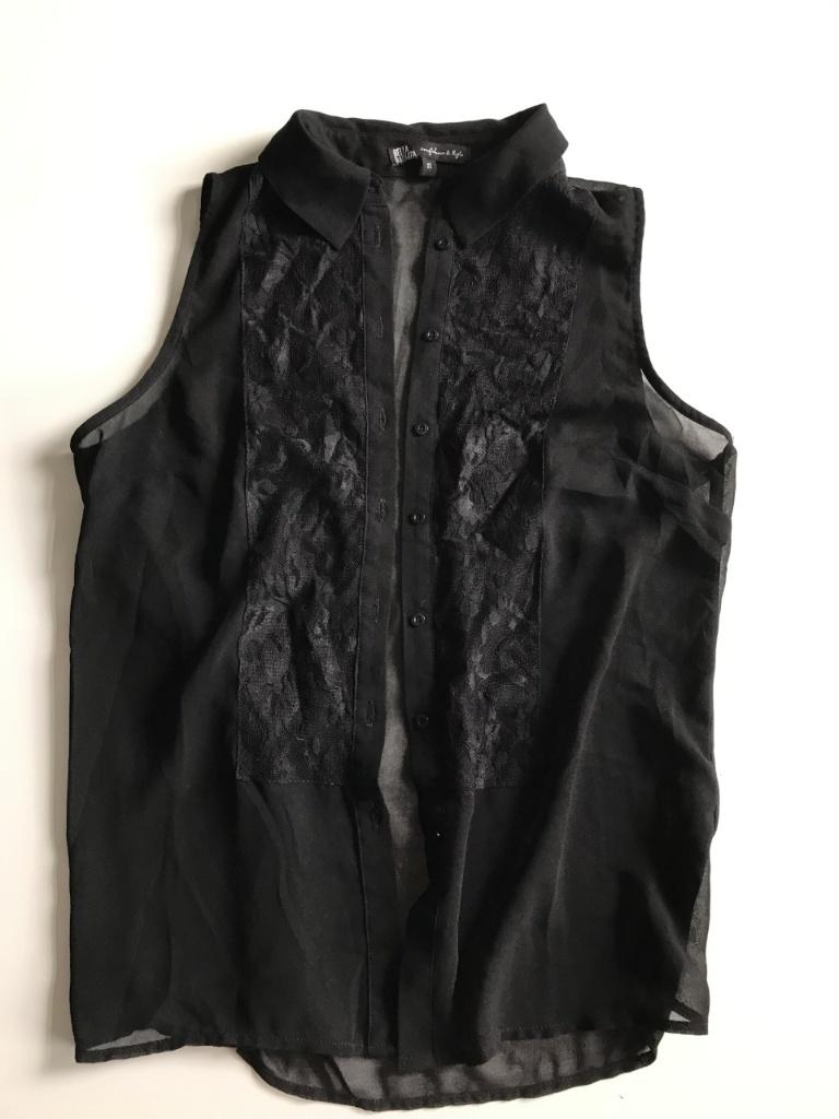 Doorschijnende blouse zwart bella ragazza maat xs, Bella Ragazza, Zwart, Ophalen of Verzenden, Zonder mouw
