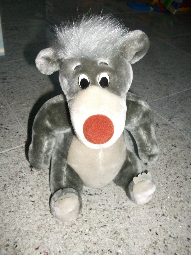 Knuffel Baloe van Disney (Disneyland Parijs), Ophalen of Verzenden, Leeuwenkoning of Jungle Boek, Gebruikt, Knuffel