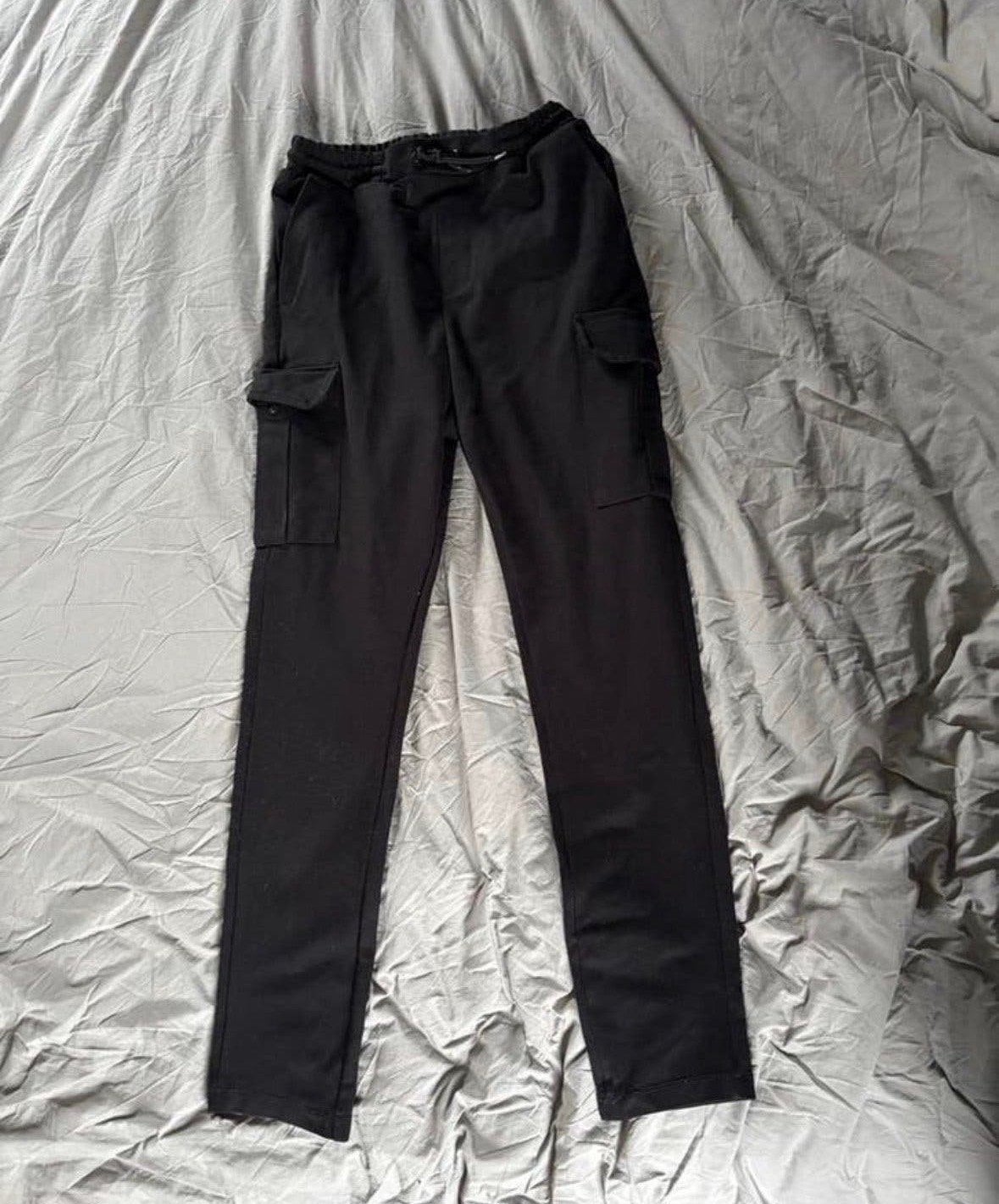 Zwarte heren Cargo Broek van Stangata (the Sting) - Maat S, Ophalen of Verzenden, Gedragen, Maat 46 (S) of kleiner, Zwart